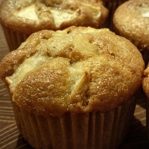 Muffin aux pommes et au rhum